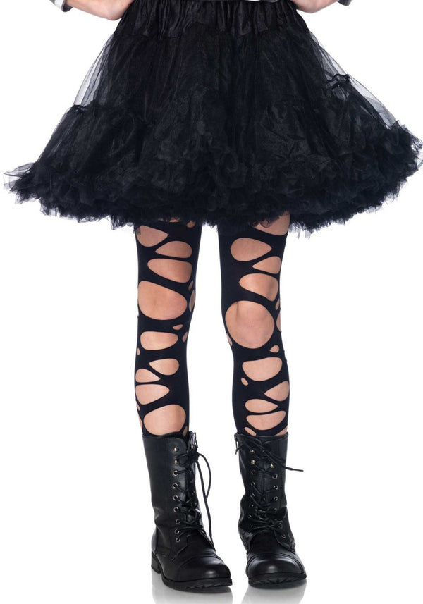 Kids Tattered Pantyhose