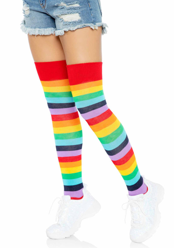 Rainbow Over The Knee Socks