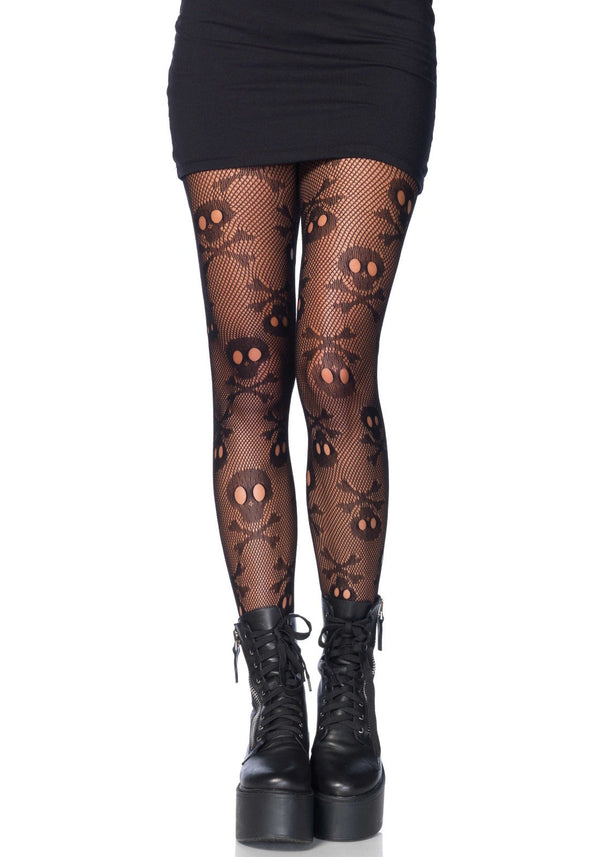 Pirate Skull Net Pantyhose
