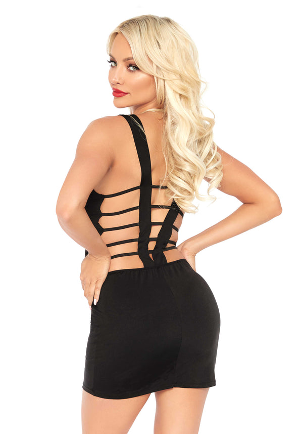 Deep-V Mini Dress